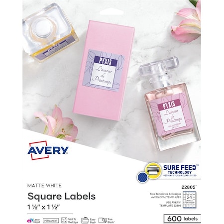 Avery Label, Square, Trublk, We, 600 600PK AVE22805